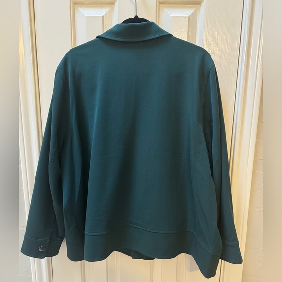 Universal Standard Tailored Zip Jacket - Forest Green - M_18-20 / Forest Green - Picture 3 of 6